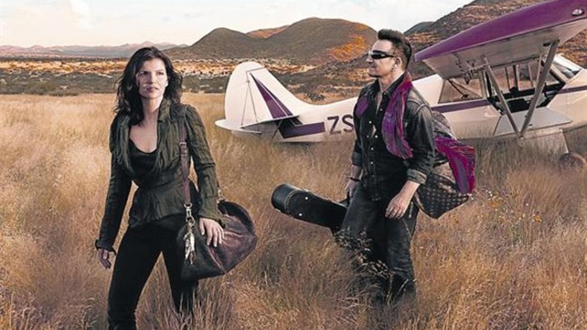 Bono con su esposa, Ali Hewson, en una foto captada por Annie Leibovitz para una campaña de Louis Vuitton.