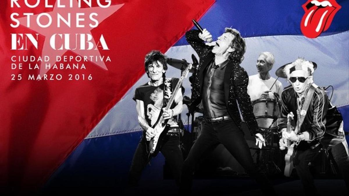 Así anuncia la web oficial de los Rolling su concierto en La Habana.