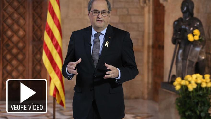 Torra torna a demanar la implicació de la comunitat internacional per resoldre el conflicte democràticament