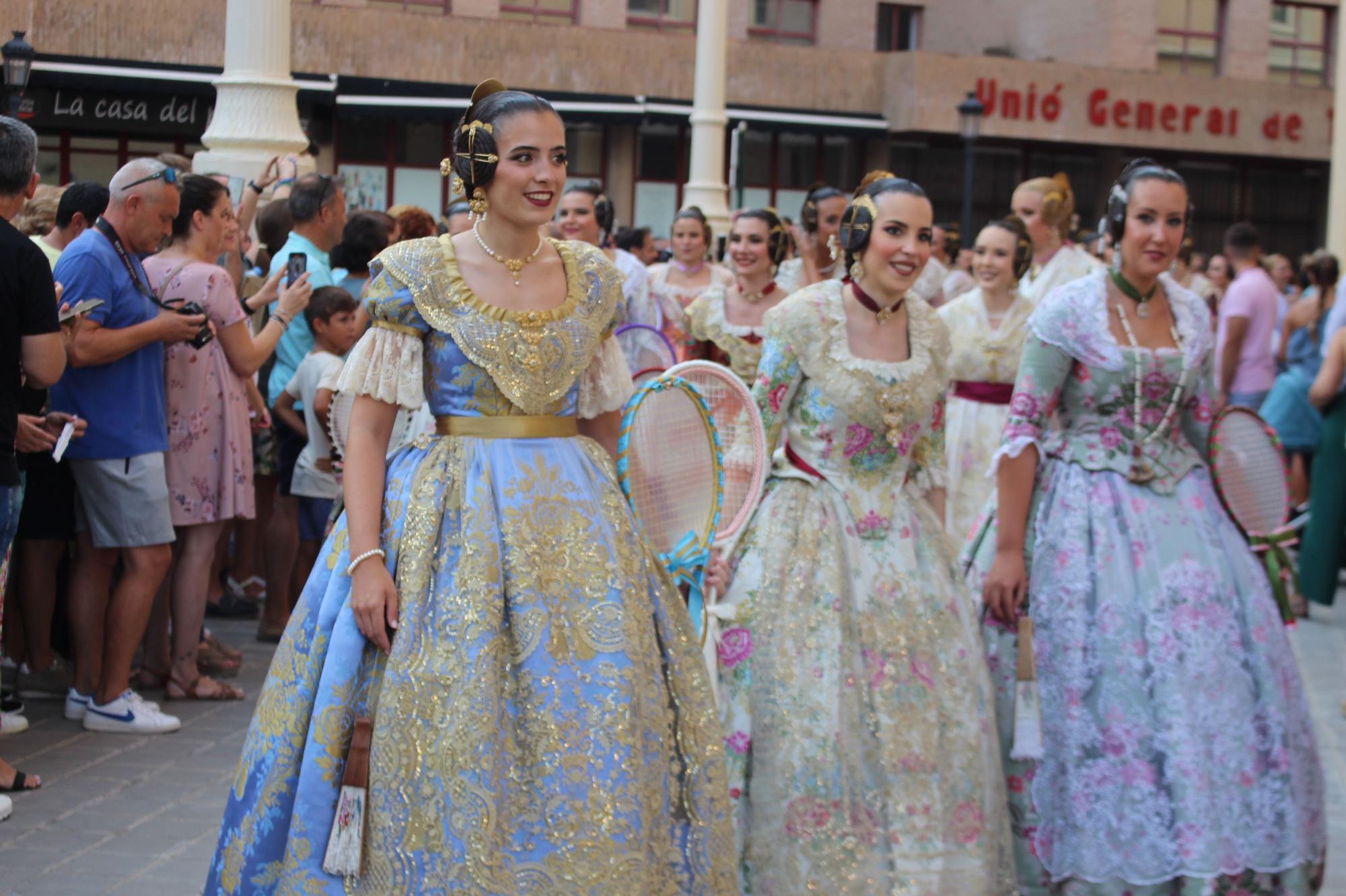 Las candidatas a falleras mayores de València, en la Batalla de Flores