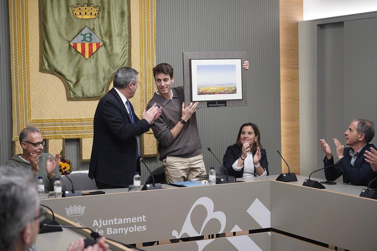 Les fotos de la rebuda d'Oriol Cardona a Banyoles