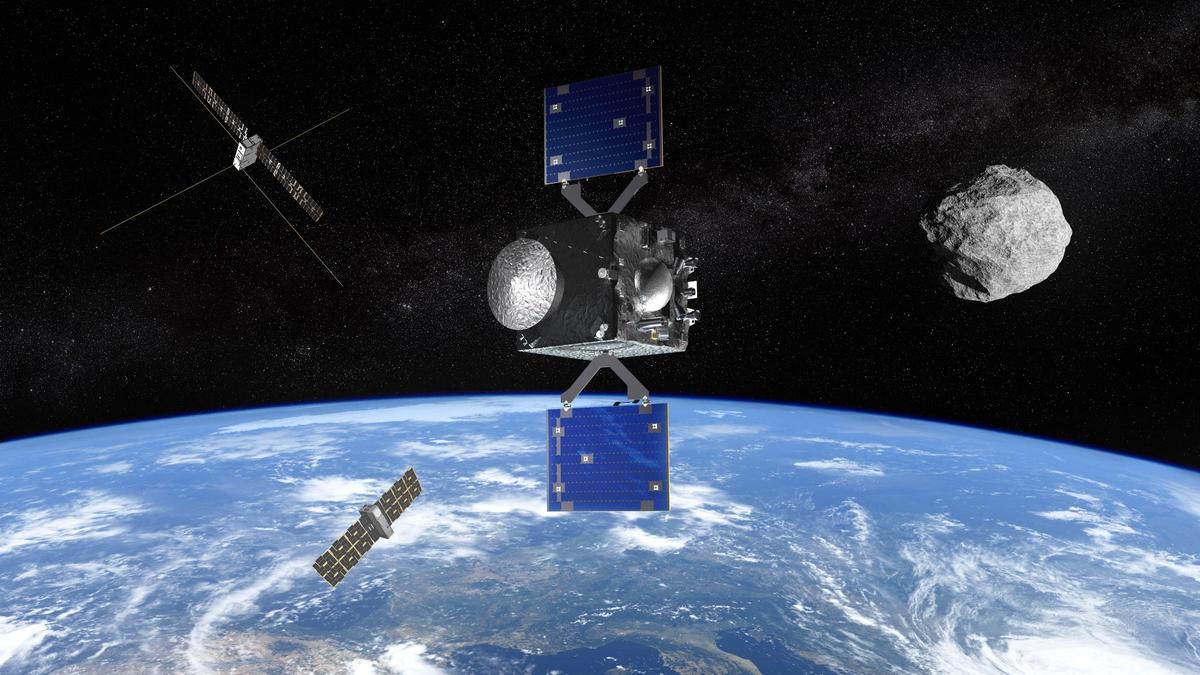 Recreación de la ESA sobre la operación de defensa planetaria del asteroide que se acerca a la Tierra