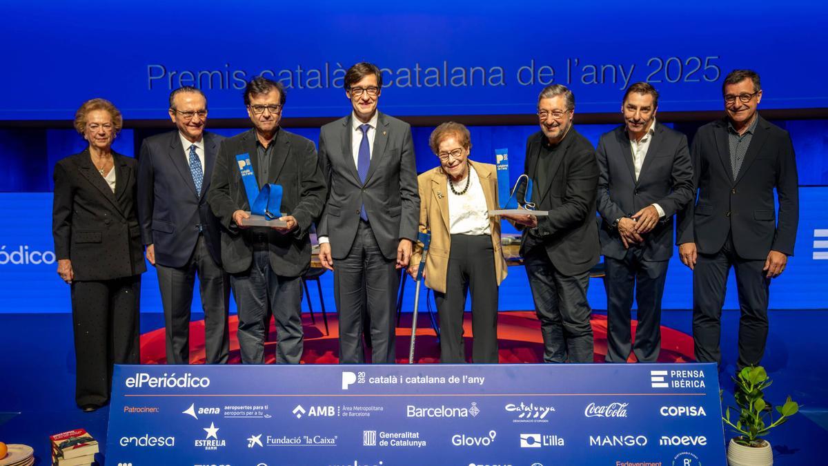 Los premios Català y Catalana de l Any 2025 a Javier Cercas y Montserrat Fontané reivindican el valor de la convivencia