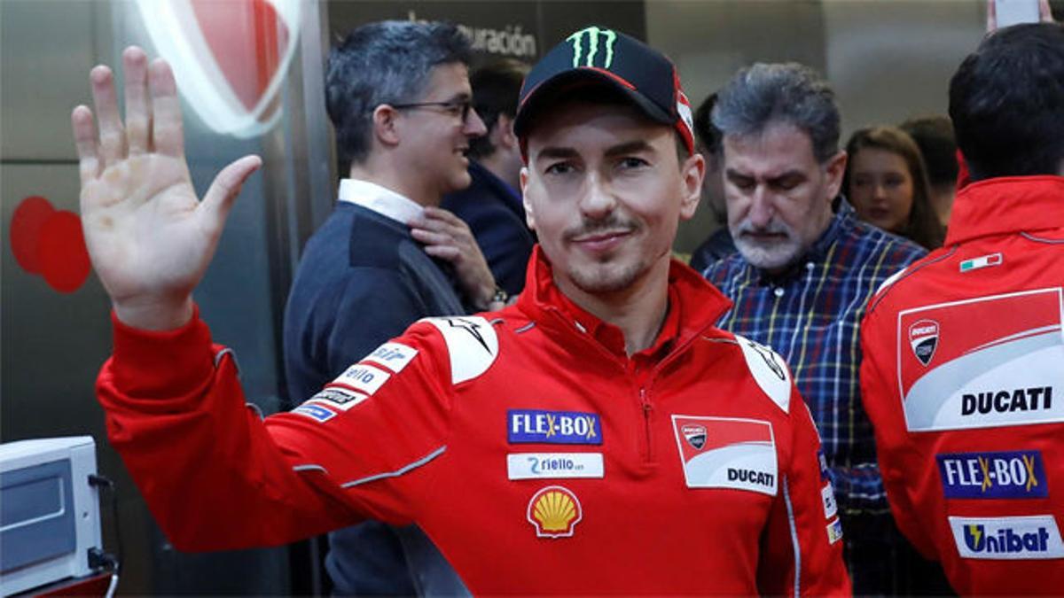 Jorge Lorenzo, en la inauguración de nueva sede de Ducati en Madrid