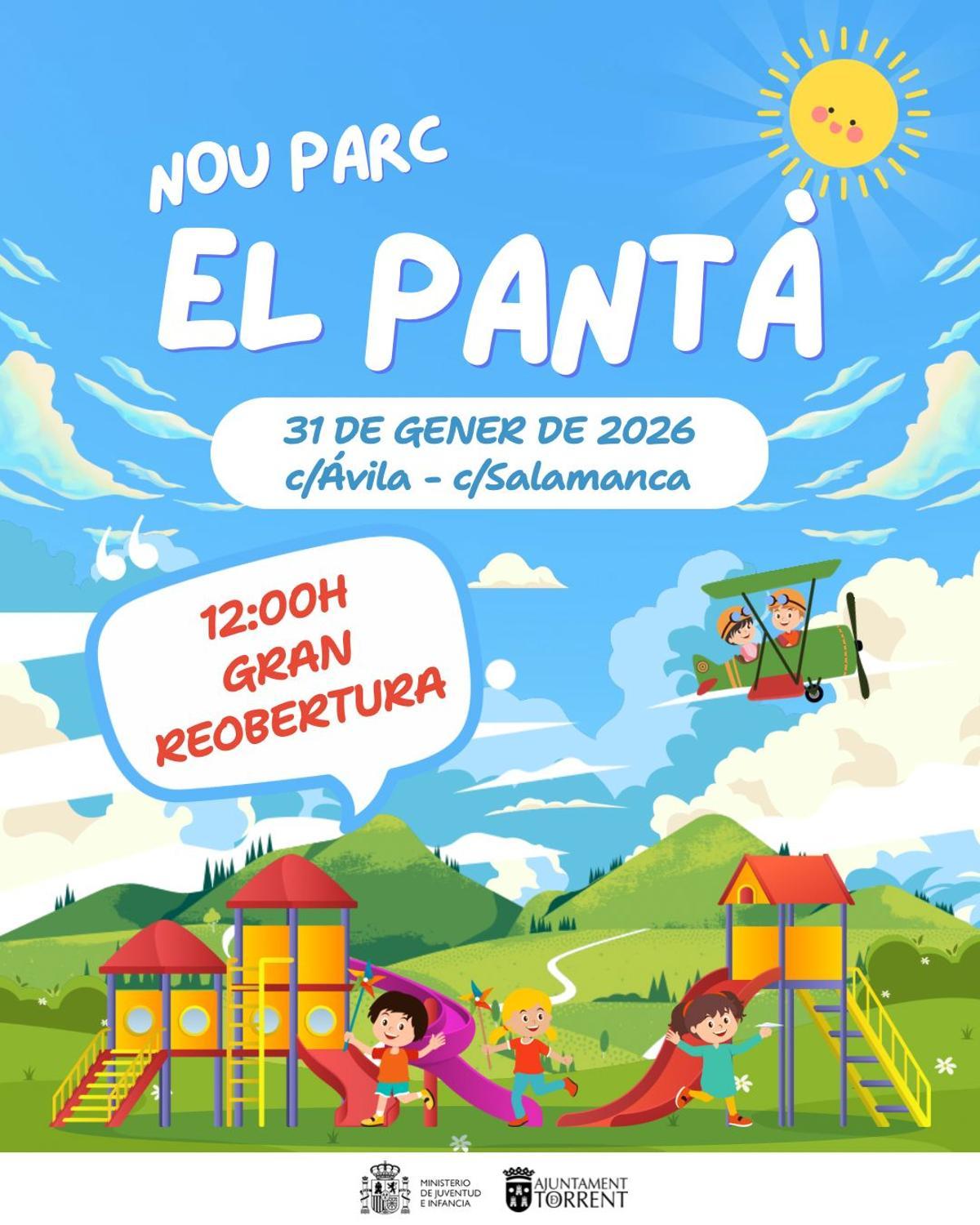 Cartel de la apertura.