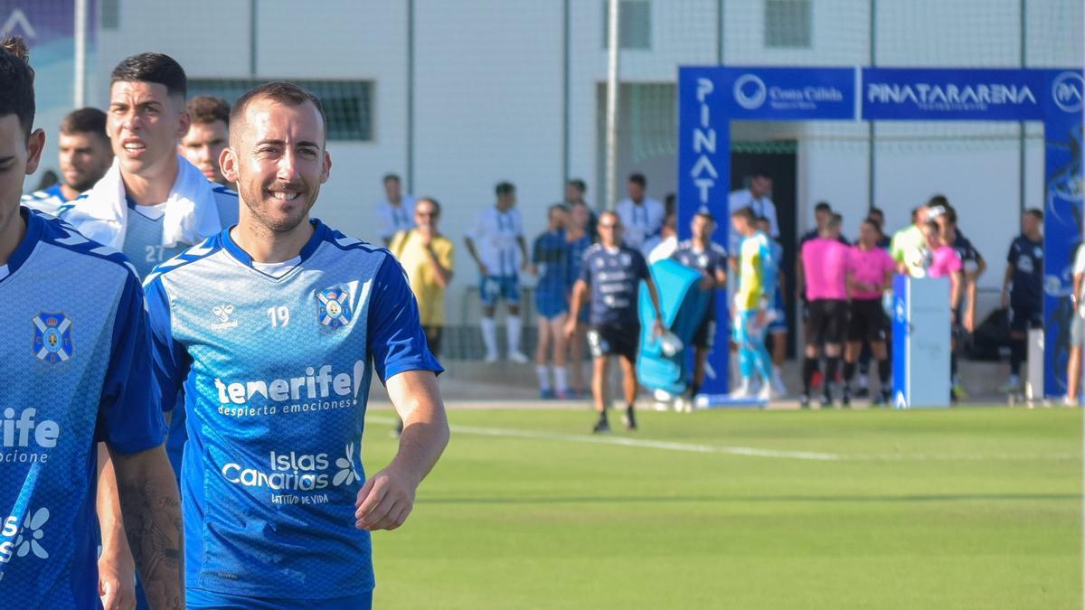 Rubén Díez, durante la concentración veraniega en Pinatar Arena.