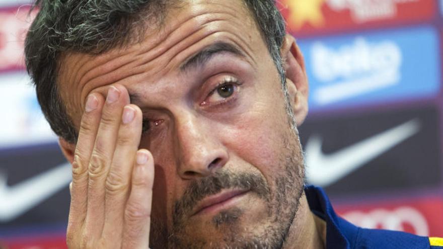 Luis Enrique, en rueda de prensa.