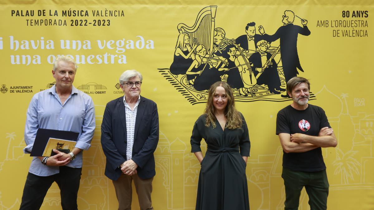 Valencia. Presentación de la nueva temporada del Palau de la Música y el cartel de Paco Roca