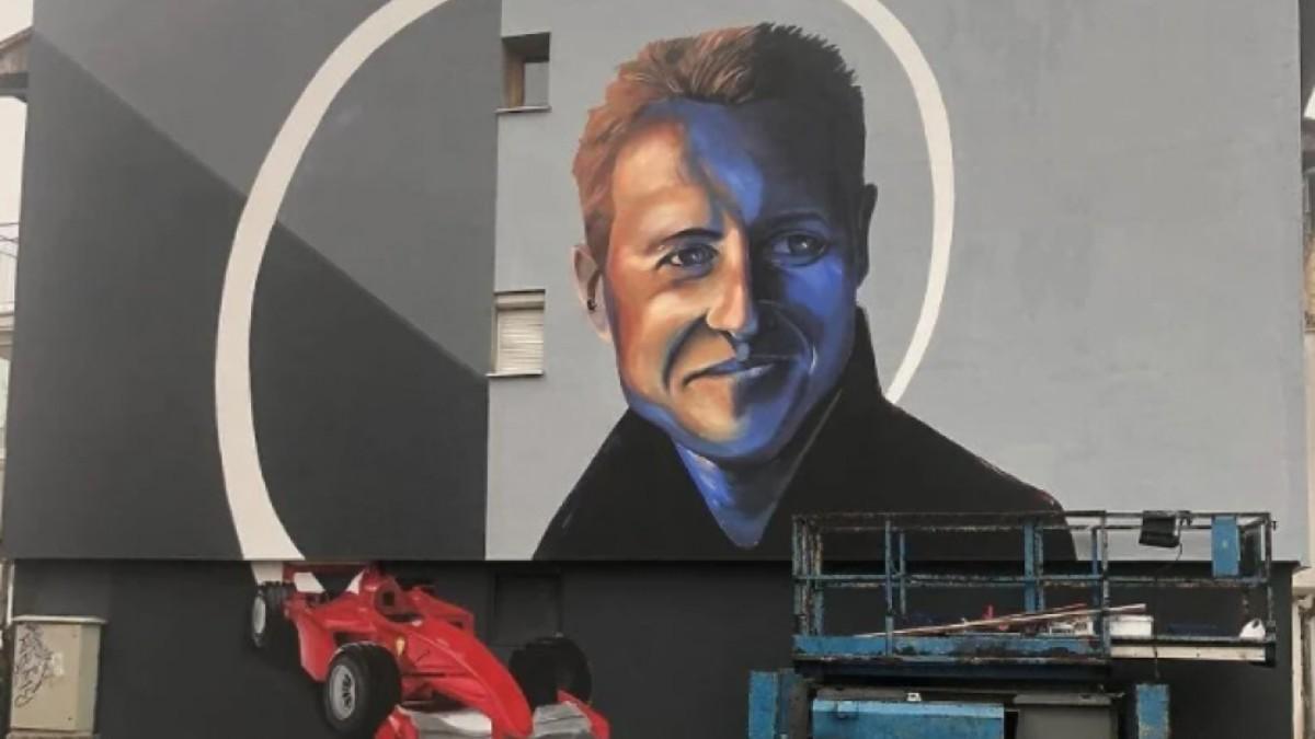 Mural dedicado a Schumacher en Sarajevo