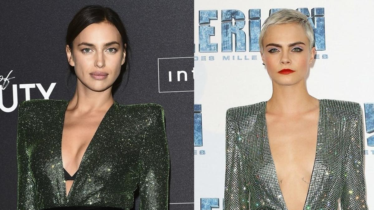 Duelo de vestidos con escotazo: Irina Shayk vs. Cara Delevingne