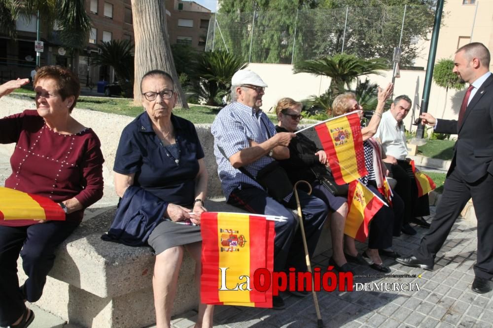 Izado de bandera en Lorca por la Hispanidad