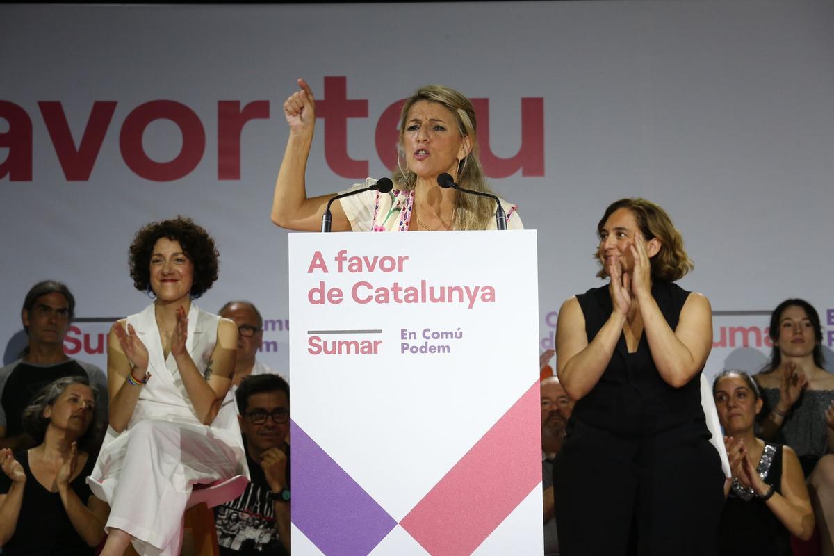 Yolanda Díaz garanteix als catalans que votaran un acord que resolgui el conflicte