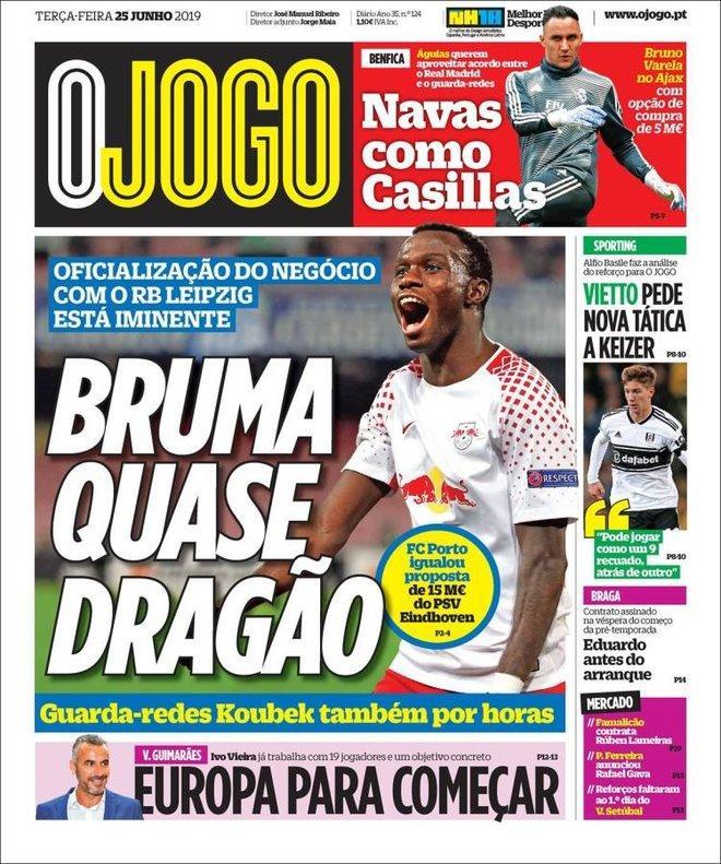 La portada de O Jogo del 25 de junio