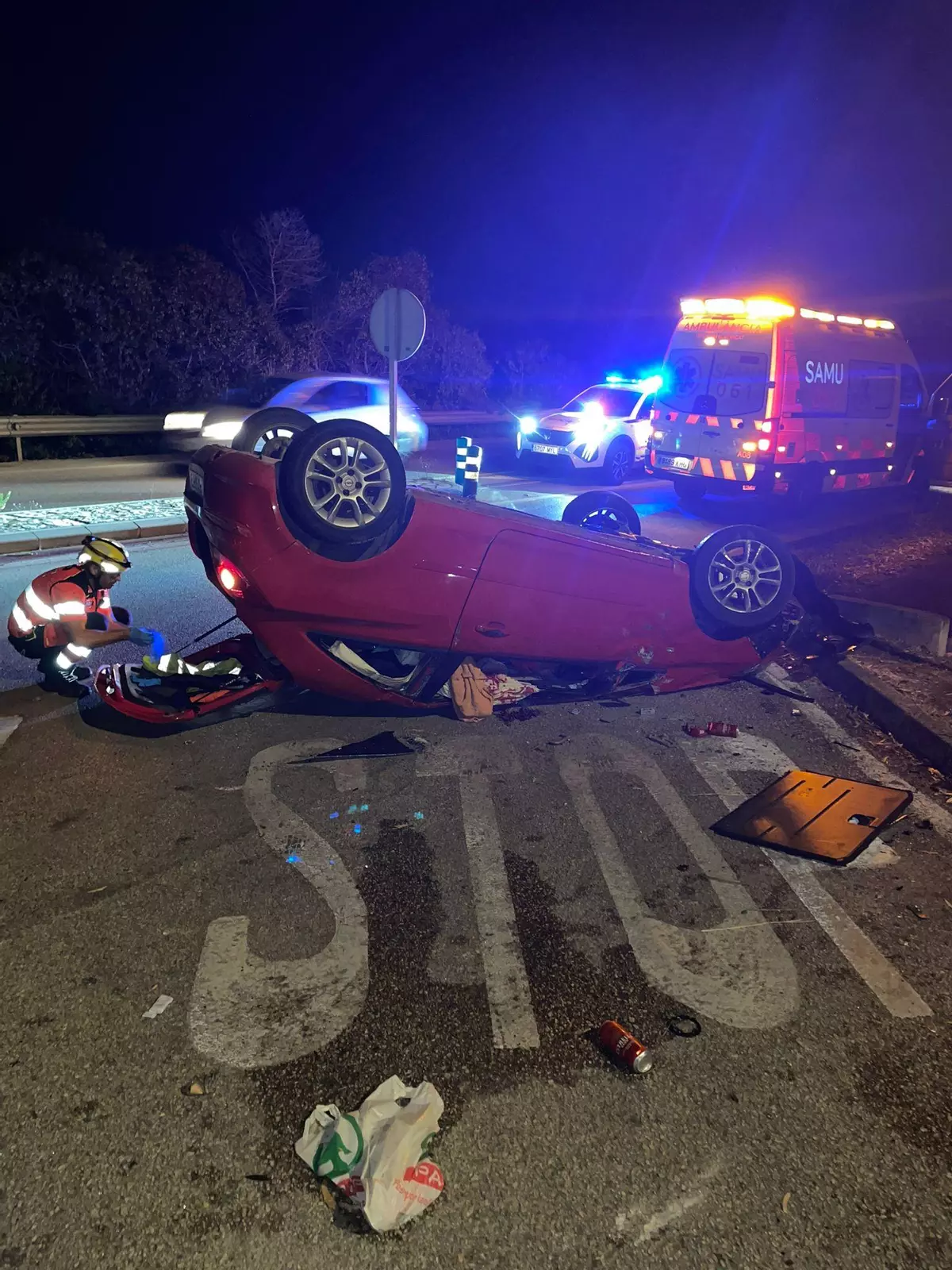 Las imágenes del accidente en Capdepera