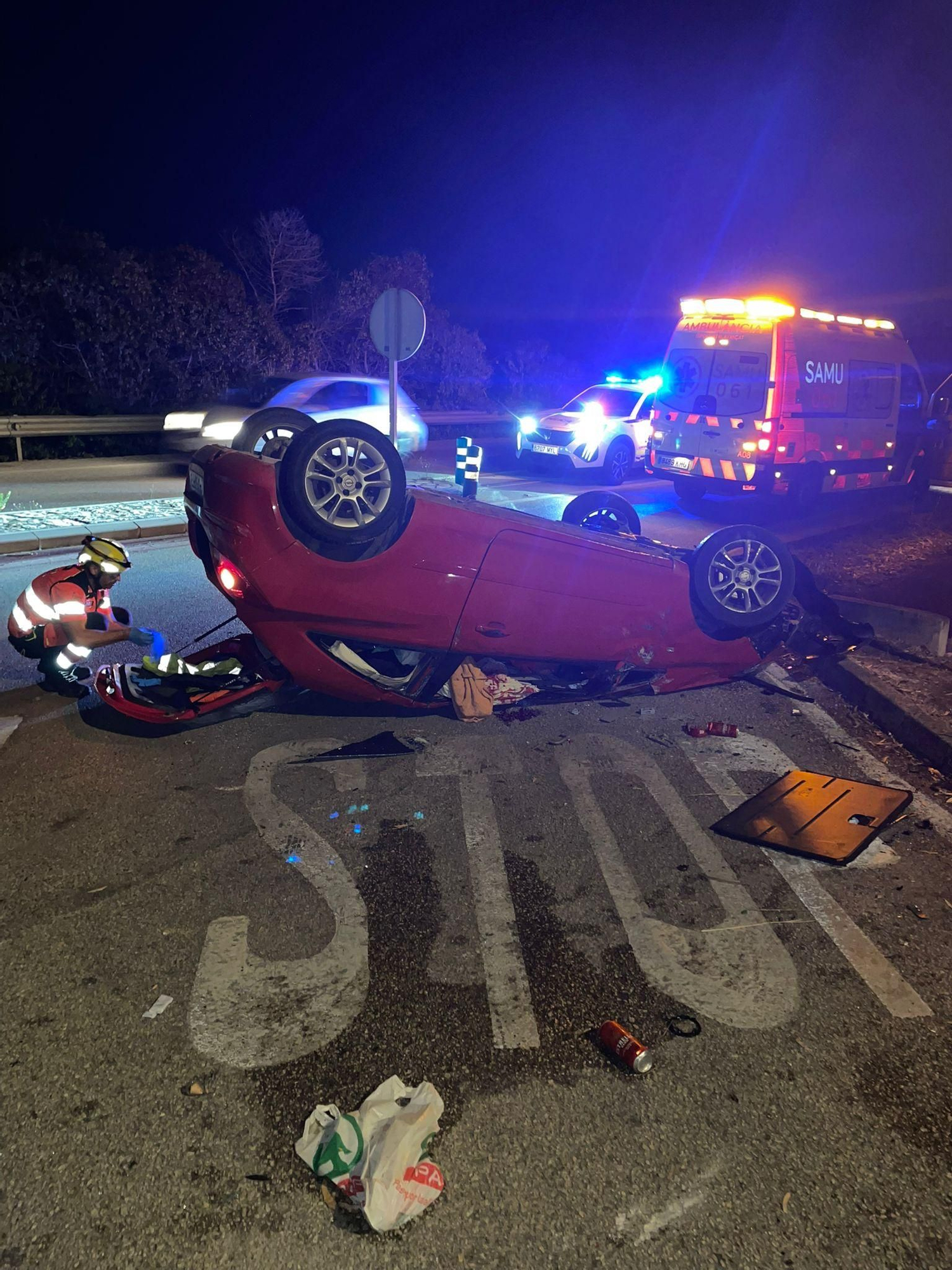 Las imágenes del accidente en Capdepera