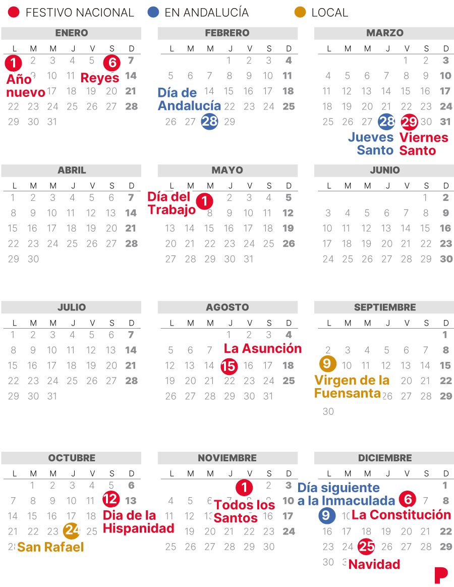 Calendario Laboral Córdoba 2024