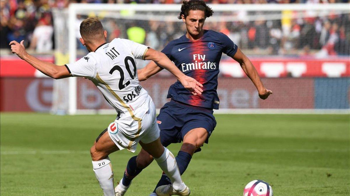 Rabiot, en un partido con el PSG