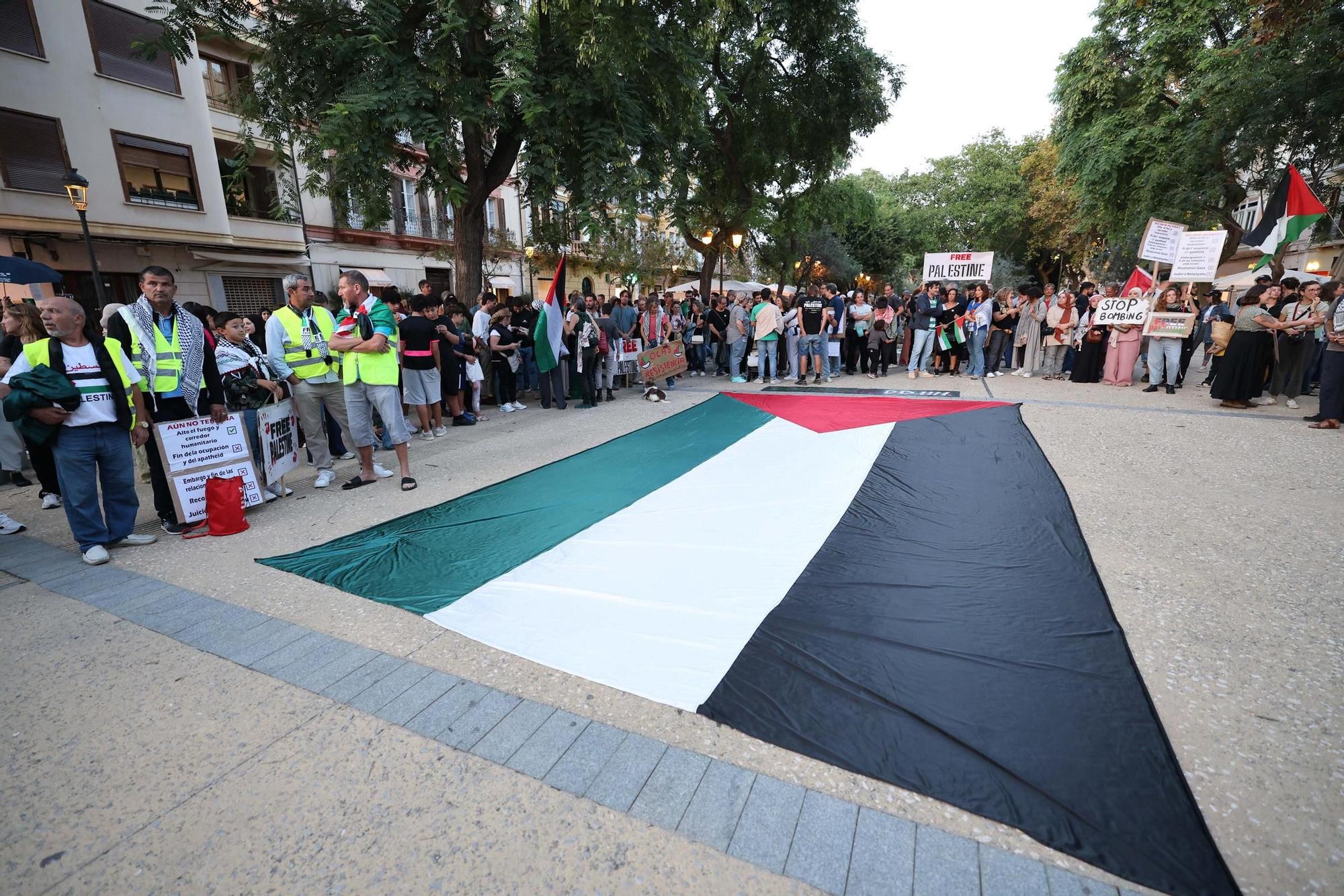 Manifestación en Ibiza en solidaridad con el pueblo palestino