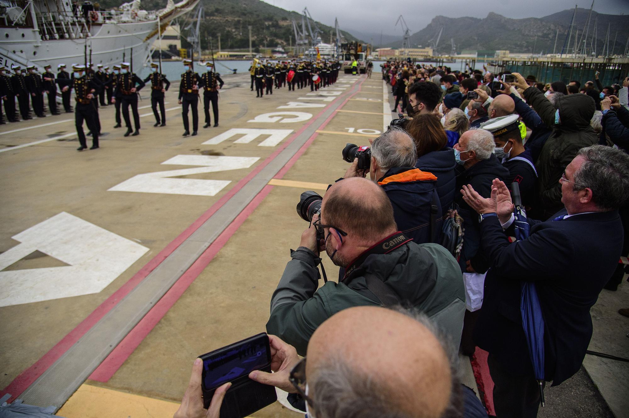 Así ha sido el homenaje a Elcano en Cartagena