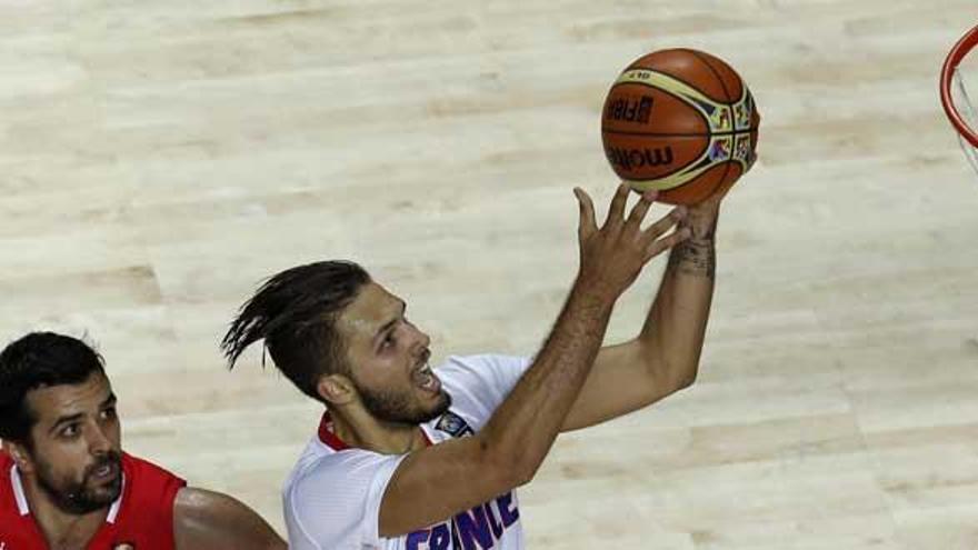 El alero francés Fournier, en acción ante Croacia.