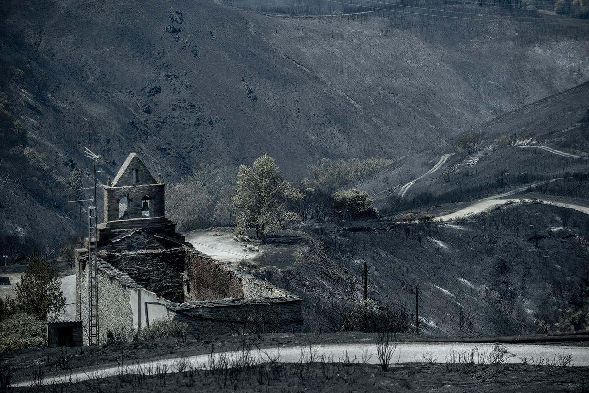 Incendio en Rubiá, Ourense, en julio de 2022