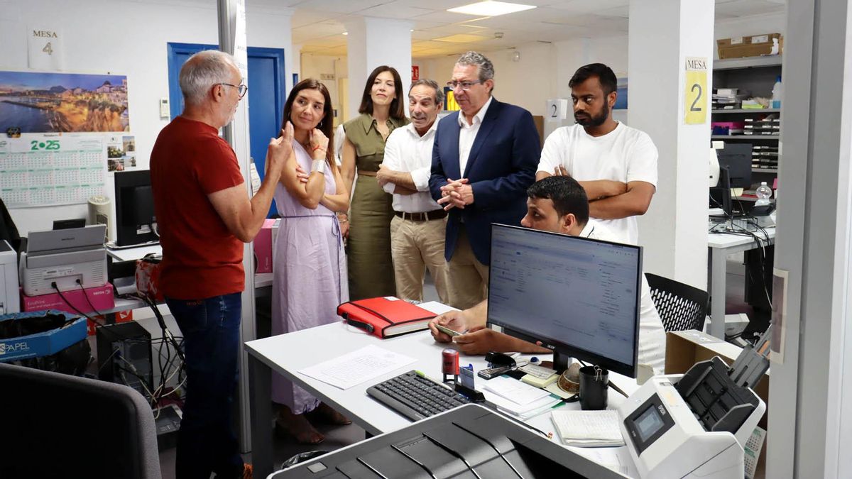 La visita de este lunes a los locales de los antiguos juzgados de Benidorm.