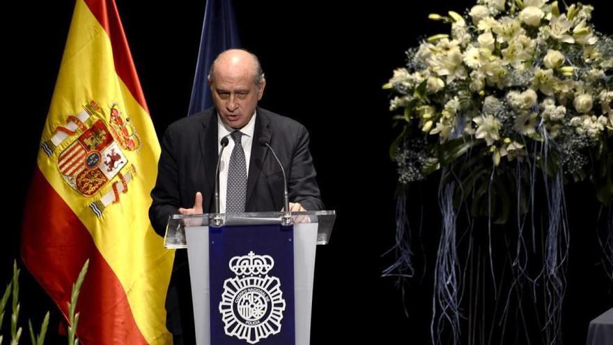 El ministro del Interior, Jorge Fernández Díaz, durante su visita a Murcia.