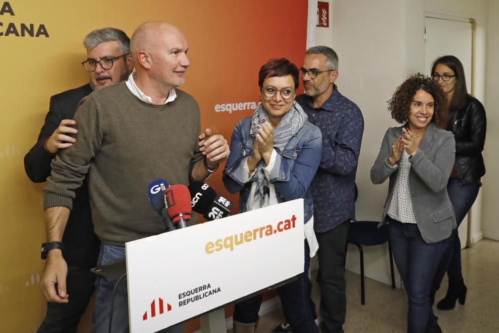 ERC celebra la victòria electoral a Girona