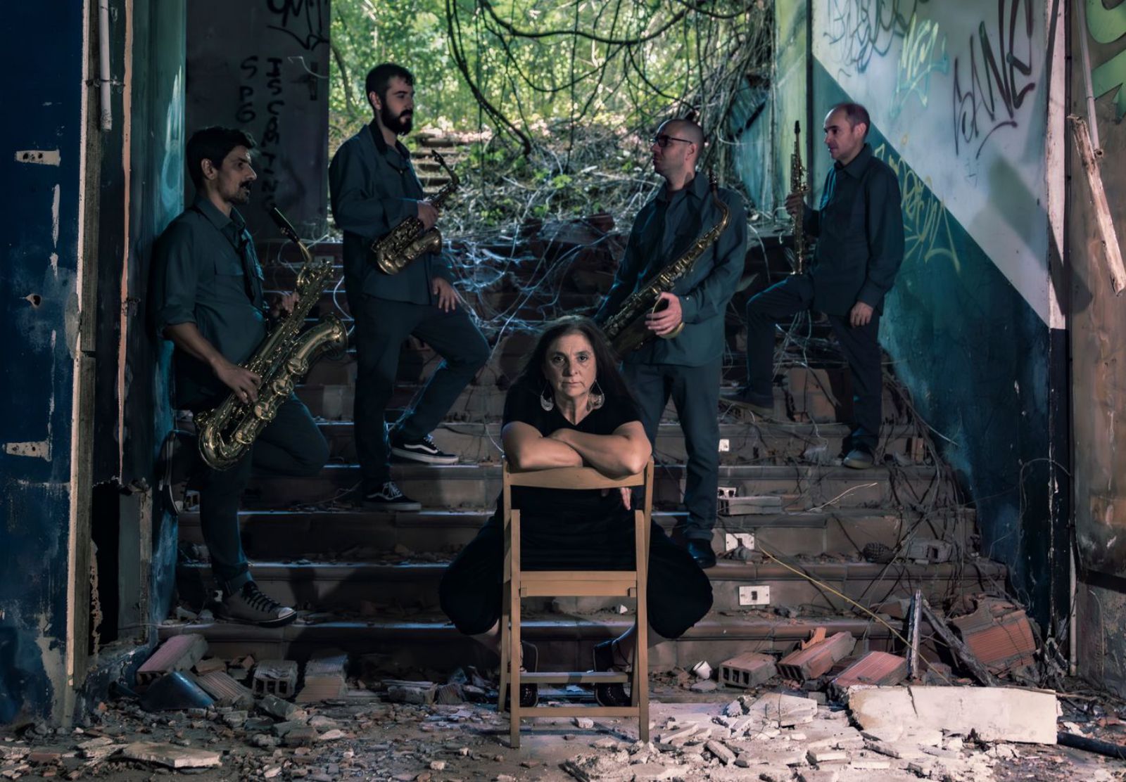 Felisa Segade, coa súa banda. |