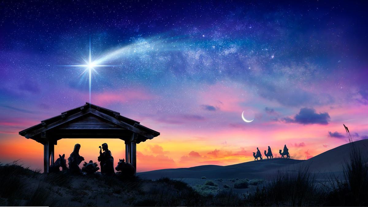 Una imatge que recrea el naixement de Jesús i l'arribada dels Tres Reis Mags d'Orient.