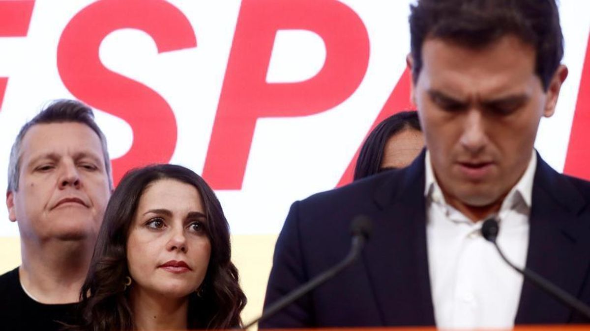Rivera y Arrimadas, la noche electoral del 10 de noviembre del 2019, cuando Ciutadans cayó de 57 a 10 diputados en el Congreso.