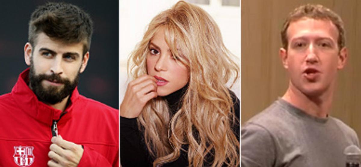 Piqué, Shakira i Zuckerberg.