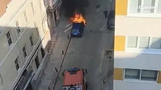 Incendio en un vehículo en Santa Margarita