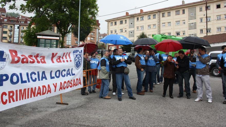 Una pasada protesta de la Policía Local.