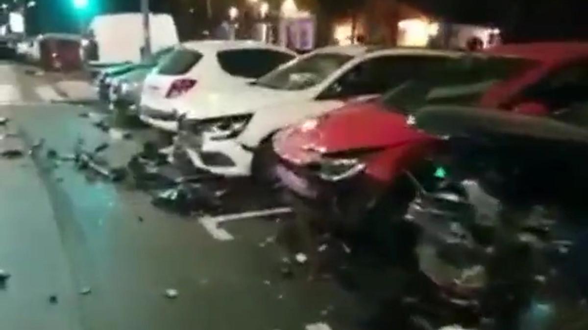 Una persecución esta noche provoca daños en 8 vehículos que estaban estacionados en Móstoles