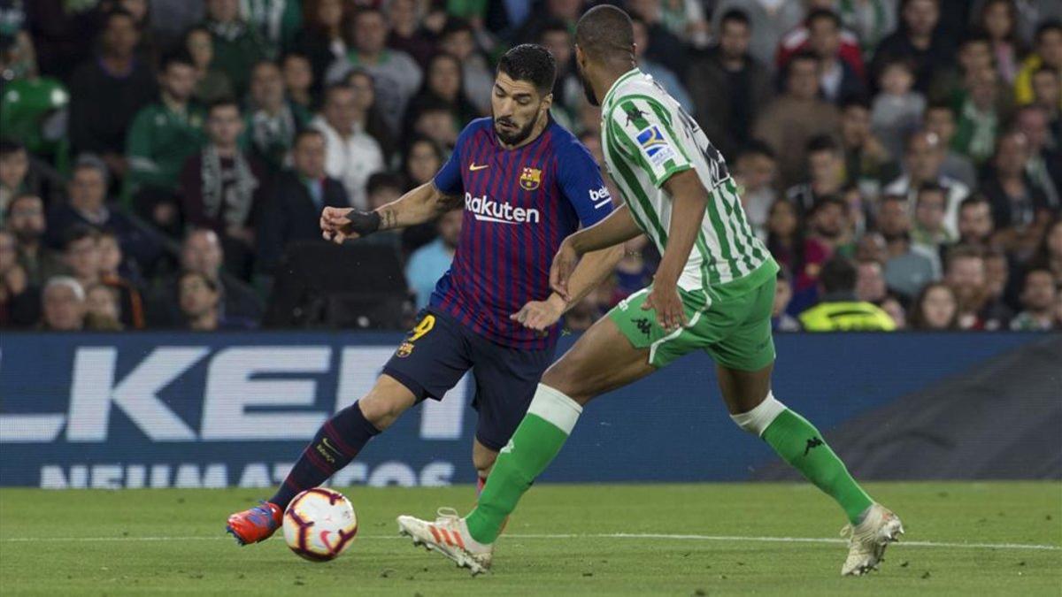 Luis Suárez, durante el Betis-Barça