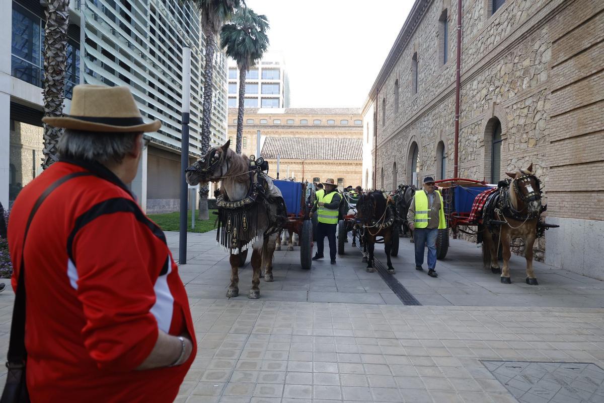 Protesta en la sede de la Conselleria de Agricultura.