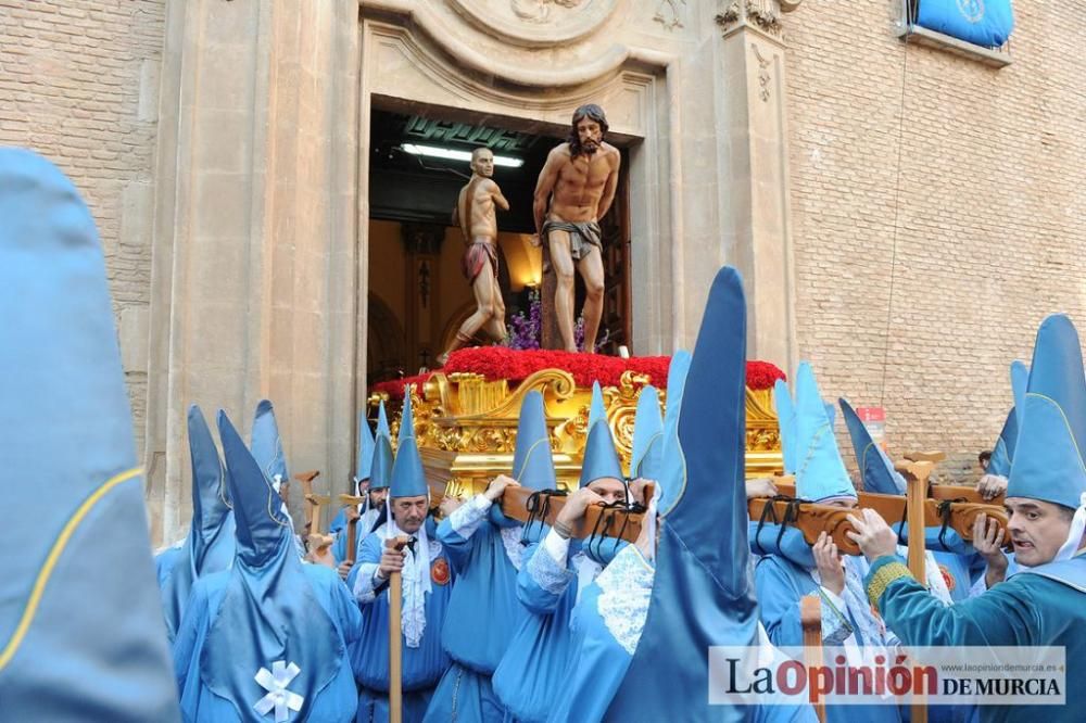 La procesión del Amparo a su salida de San Nicolás