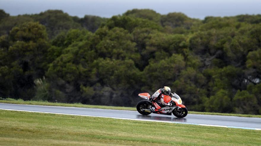 El piloto español de Moto2 Julian Simón, en el Circuito de Australia.