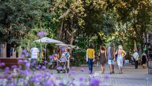 Un tramo de la calle de Consell de Cent