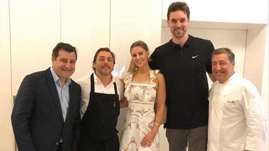 Pau Gasol continúa su luna de miel en Cataluña