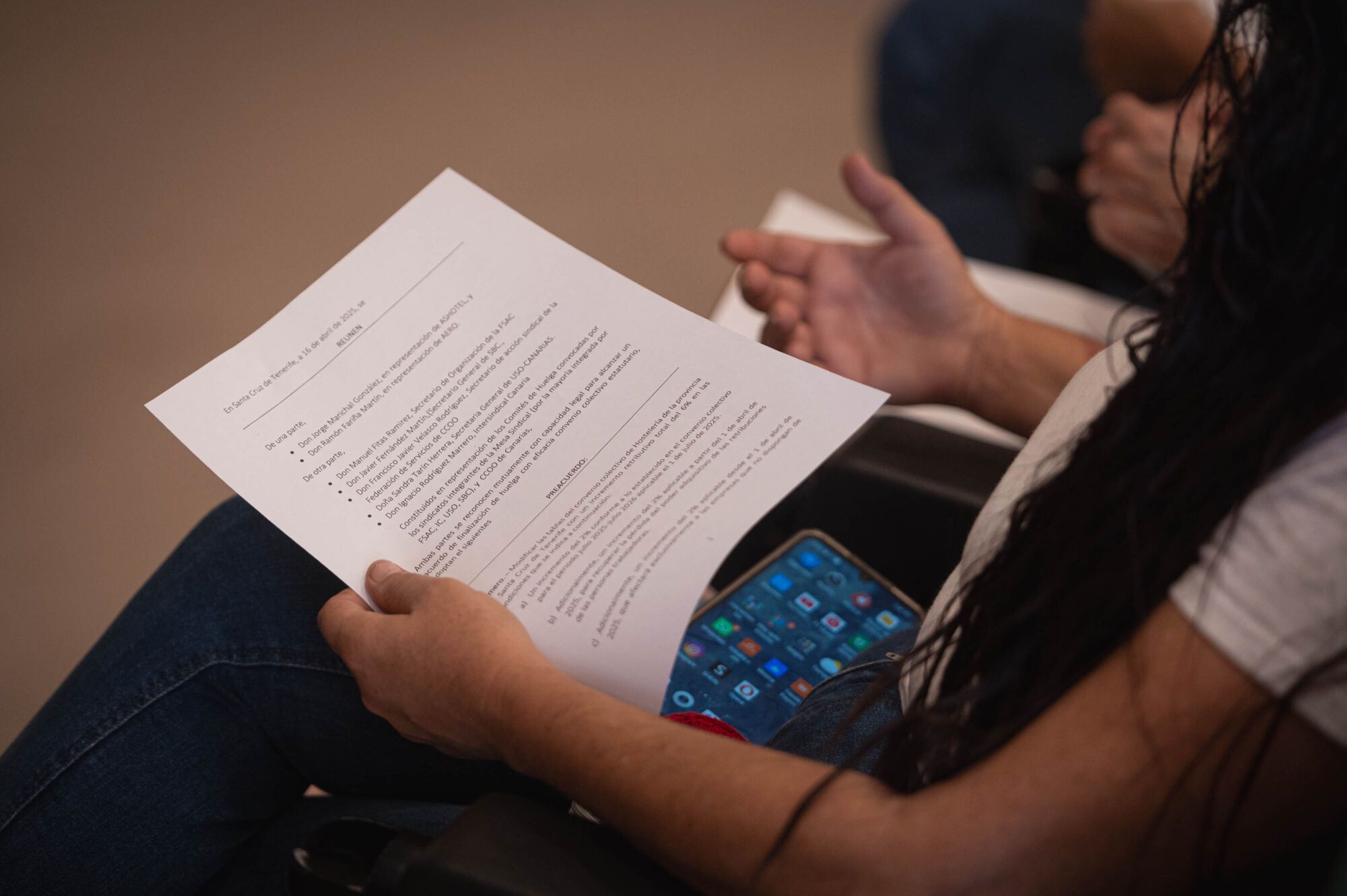 Asamblea de trabajadores del sector turístico en Tenerife