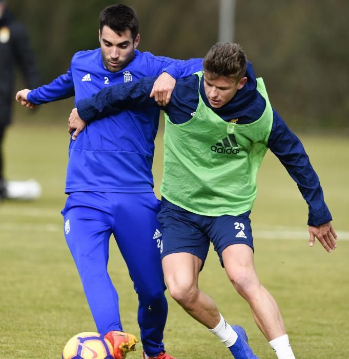 Entrenamiento del Real Oviedo en El Requexón