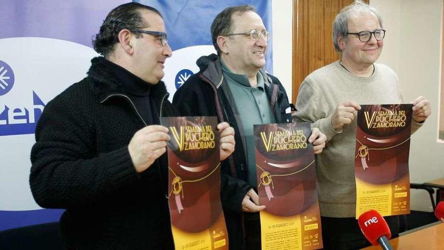 Narciso Prieto, Óscar Somoza y Christoph Strieder, ayer.