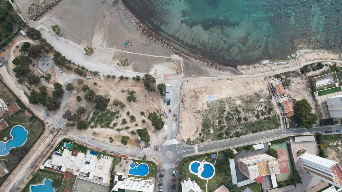 Vista aérea de la zona en el entorno de la Albufereta