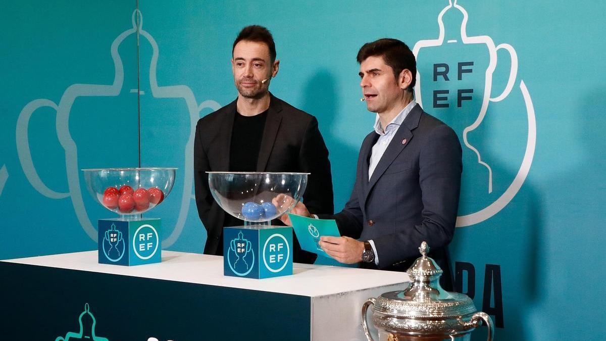 Un momento del sorteo de la Copa del Rey de fútbol sala