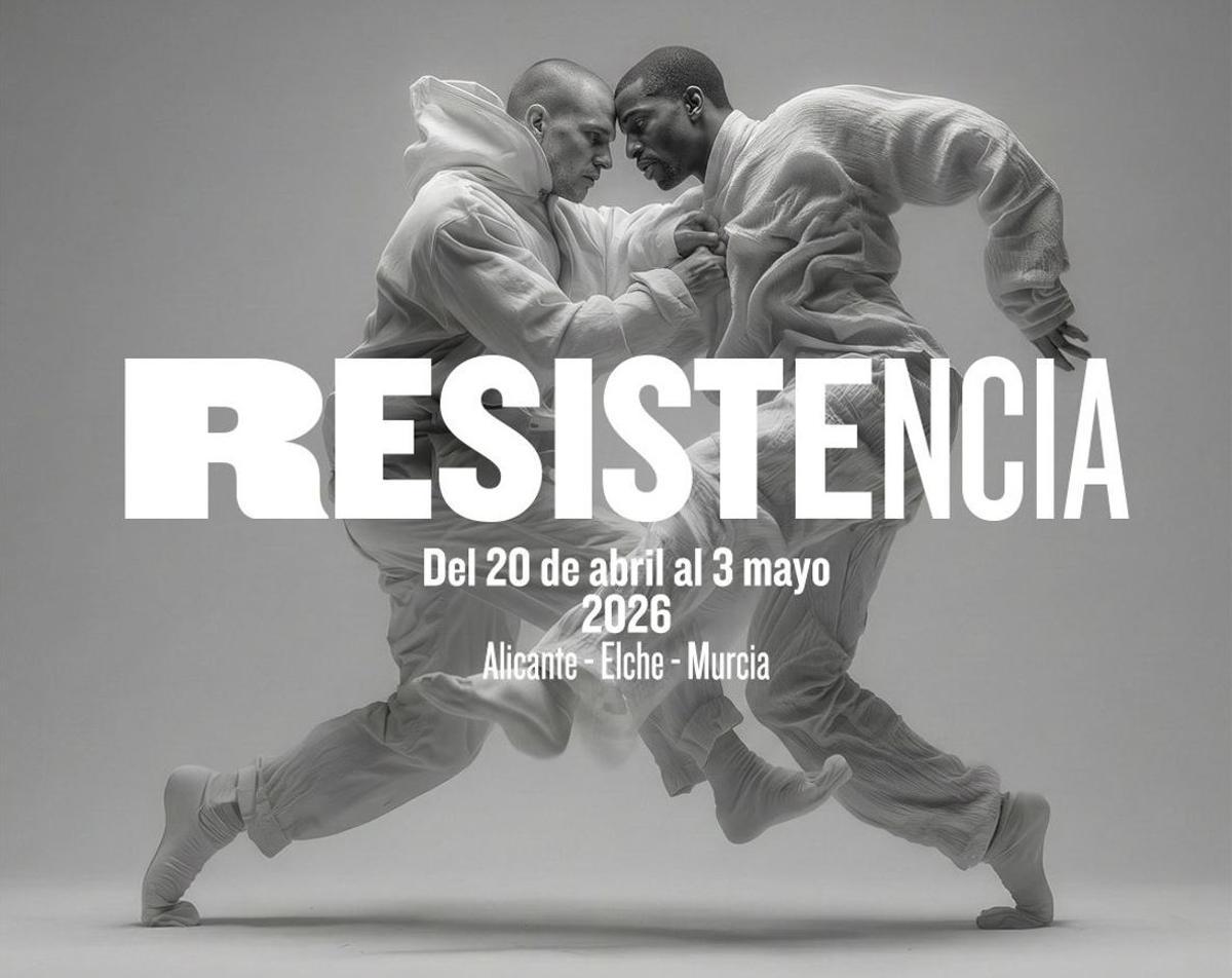 Parte del cartel con el lema de Abril en Danza: Resistencia