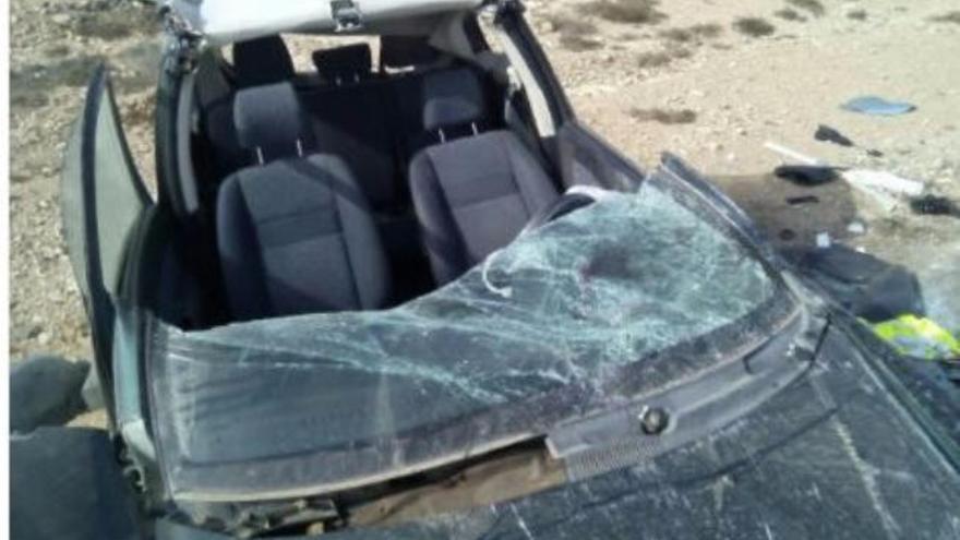 El turismo implicado en el accidente de Fuerteventura.