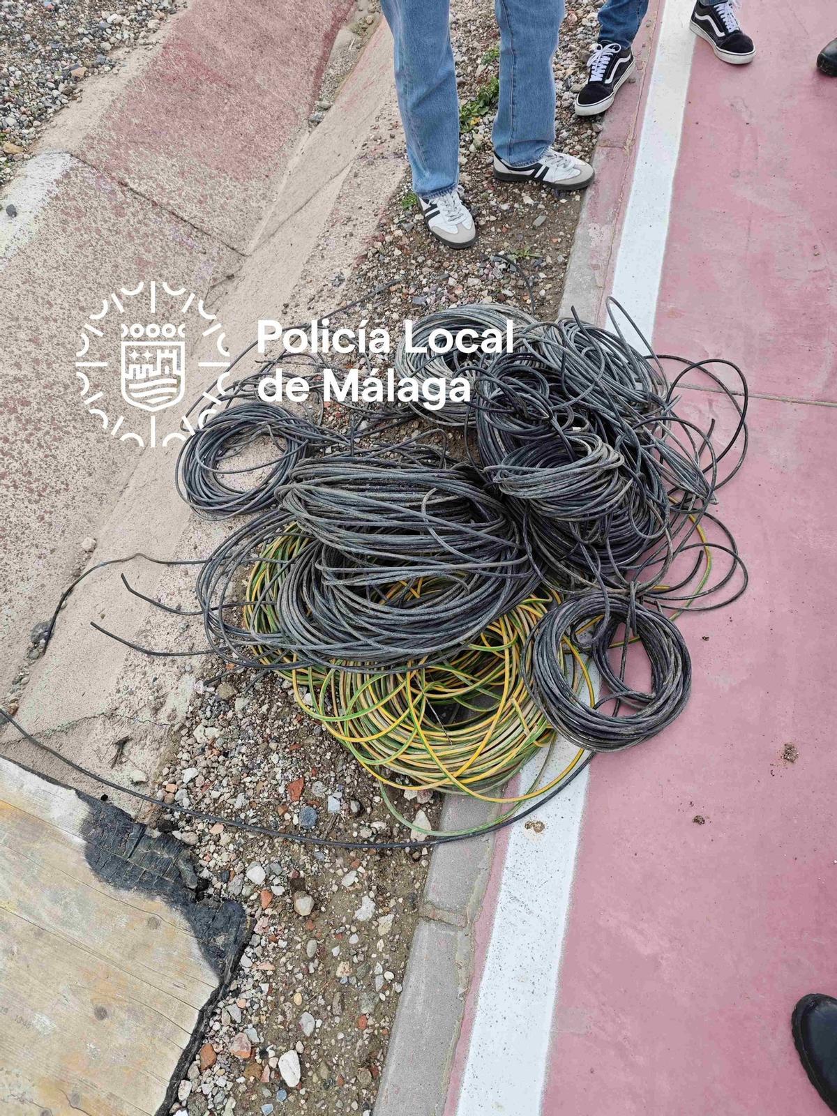 Detenido por robar cableado de cobre de la vía pública de Málaga capital