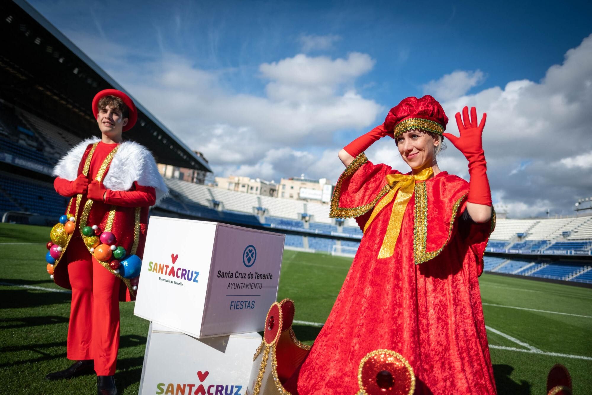 Presentación del espectáculo de bienvenida y la cabalgata de Reyes Magos en Santa Cruz de Tenerife.

